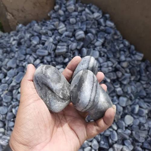 Zebra black gray stone pebbels kayampura pebbels