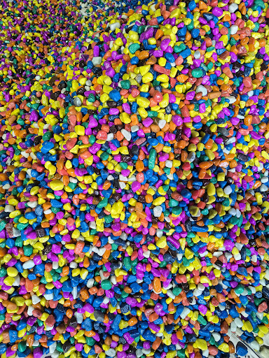 Colors stone pebbels aquarium, color coted